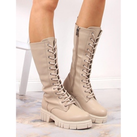 Botas de mujer, botas cálidas, beige T.Sokolski 2