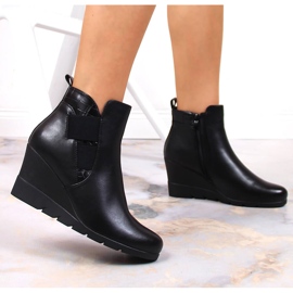 Negro Botas cálidas de mujer con cuña Black Filippo PAW386 3