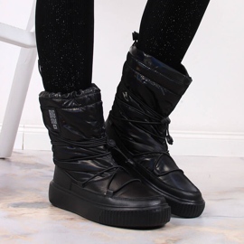 Botas de nieve metalizadas, slip-on negras Big Star KK274193 negro 3