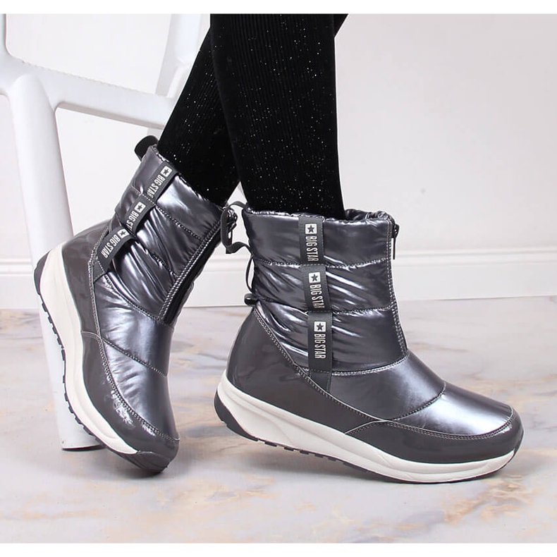 Botas de nieve plata metalizado plata mujer Big Star KK274391 2