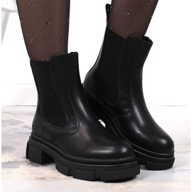 Botas Jodhpur de cuero negro, aislamiento negro Big Star KK274485 2