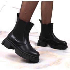 Botas Jodhpur de cuero negro, aislamiento negro Big Star KK274485 3
