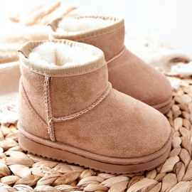 Botas de nieve cálidas para niños Gooby beige marrón 2 Botas de nieve cálidas para niños Gooby beige marrón 2