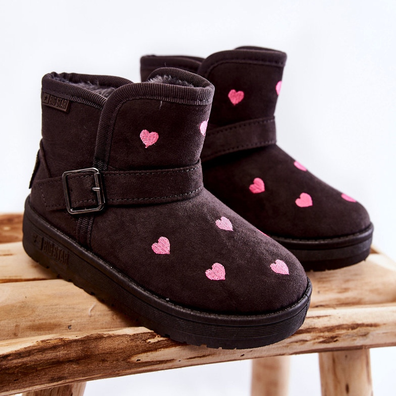 Botas de Nieve para Niños Big Star KK374244 Gris rosa 1