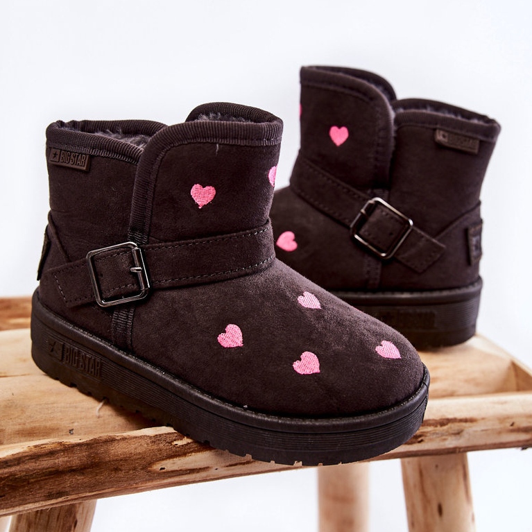 Botas de Nieve para Niños Big Star KK374244 Gris rosado 2