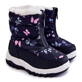 Botas De Nieve Para Niños Con Cremallera Big Star KK374236 Azul Marino 7