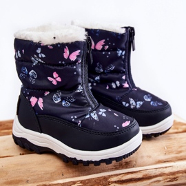 Botas De Nieve Para Niños Con Cremallera Big Star KK374236 Azul Marino 2