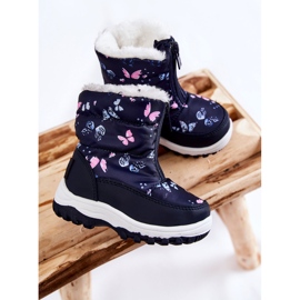 Botas De Nieve Para Niños Con Cremallera Big Star KK374236 Azul Marino 4