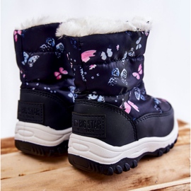 Botas De Nieve Para Niños Con Cremallera Big Star KK374236 Azul Marino 5