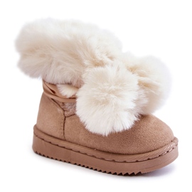 Botas de Nieve Cálidas Infantiles Juveniles Beige Claro Roofy 5