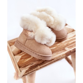 Botas de Nieve Cálidas Infantiles Juveniles Beige Claro Roofy 3