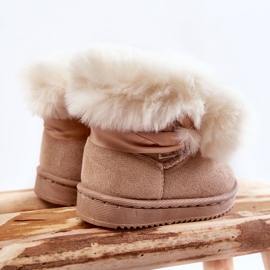Botas de Nieve Cálidas Infantiles Juveniles Beige Claro Roofy 4