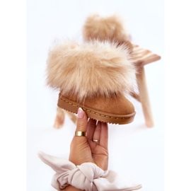 Botas De Nieve Infantiles Con Pelo Marrón Claro Ariana 1