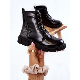 PE1 Botas Infantiles Lacadas Con Cremallera Negro Yukko 4