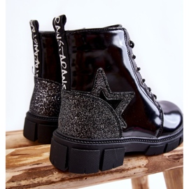PE1 Botas Infantiles Lacadas Con Cremallera Negro Yukko 3
