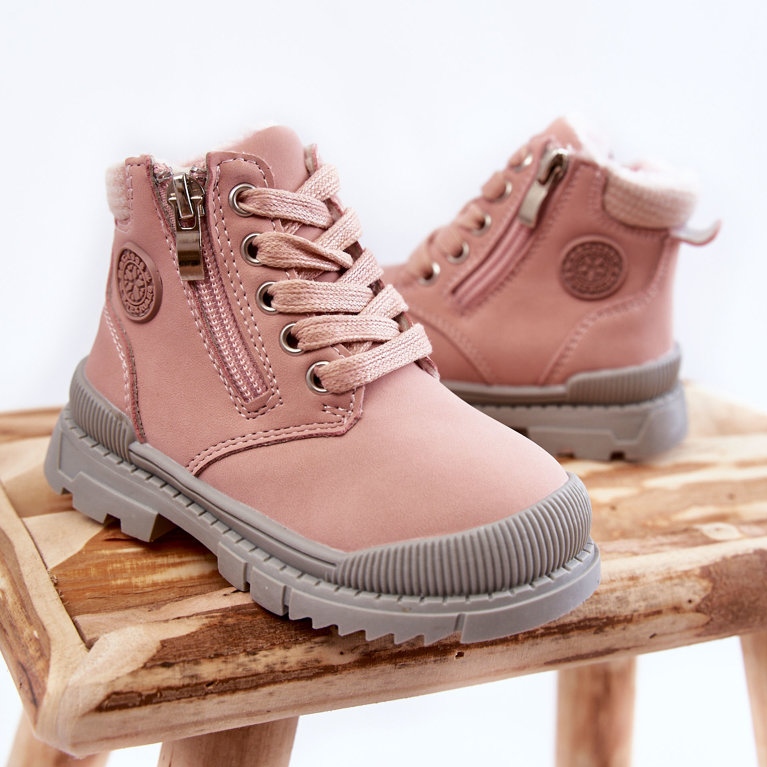 PE1 Botas con aislamiento de pelo para niños Pink Hopper Trappers rosado 2 PE1 Botas con aislamiento de pelo para niños Pink Hopper Trappers rosado 2