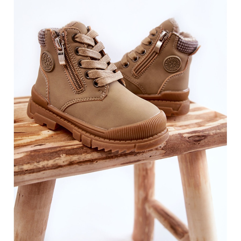 Botas Infantiles Con Aislamiento De Pelo Beige Hopper Trappers 2
