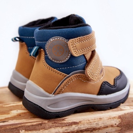Botas Abrigadas Infantiles Con cierre adhesivo Camel Piolín marrón 1