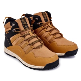 Zapatos Altos De Trekking Para Mujer Big Star KK274609 Camel beige negro amarillo 4