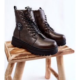 Botas Calientes Infantiles Trappers Gris Oscuro Conley marrón 1 Botas Calientes Infantiles Trappers Gris Oscuro Conley marrón 1