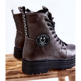 Botas Calientes Infantiles Trappers Gris Oscuro Conley marrón 3