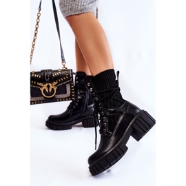 PE1 Botas Altas De Mujer Con Cremallera Negro Enroe 3