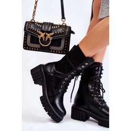 PE1 Botas Altas De Mujer Con Cremallera Negro Enroe 4