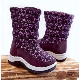 PE1 Botas de Nieve para Niños Terra Morado Cálido violeta 1