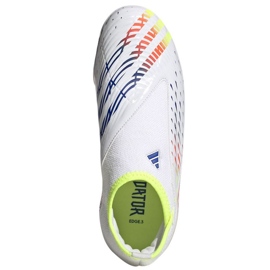 Adidas Predator Edge.3 Ll Fg Jr GW0984 botas de fútbol blanco blanco 2