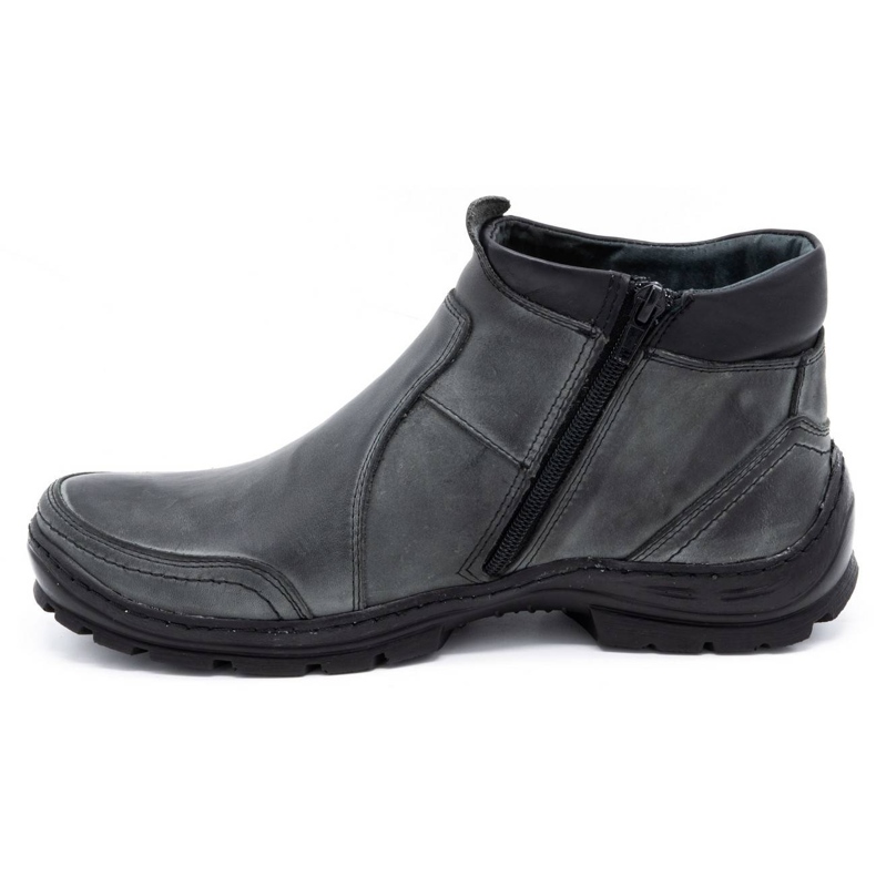 Olivier Botas de piel de invierno para hombre 352MP gris 1