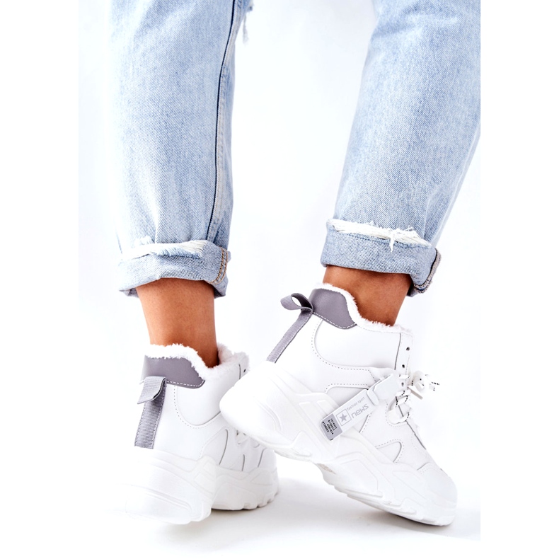 News Zapatillas blancas cálidas para mujer Snow Kaphia 21BT26-4356 blanco 3