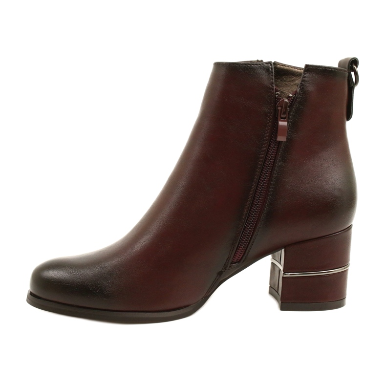 Botas burdeos de mujer de moda Poula M.Daszyński SA125A-2 rojo 1 Botas burdeos de mujer de moda Poula M.Daszyński SA125A-2 rojo 1