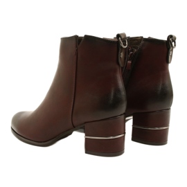 Botas burdeos de mujer de moda Poula M.Daszyński SA125A-2 rojo 3 Botas burdeos de mujer de moda Poula M.Daszyński SA125A-2 rojo 3