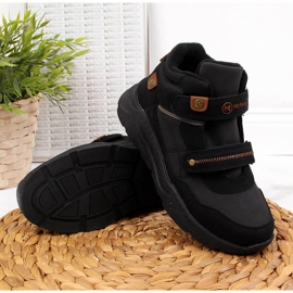 Botas negras de niño con cierres de velcro McKeylor negro 3