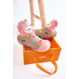 BEFADO S.A. Pantuflas Infantiles Niechodki Befado 002P019 Beige-Rosa azul 2