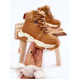 FR1 Botas Infantiles Abrigadas Trappers Con Cremallera Camel Marvin marrón 3
