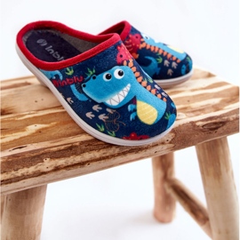 Pantuflas Infantiles Inblu B9000049 Azul Marino rojo 3