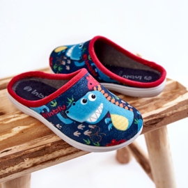 Pantuflas Infantiles Inblu B9000049 Azul Marino rojo 4