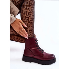 Sergio Leone Botas de Mujer Con Plataforma Burdeos Randi rojo 1