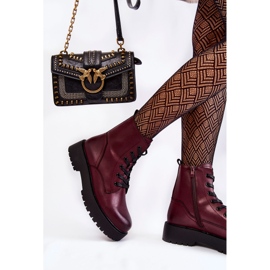 Sergio Leone Botas de Mujer Con Plataforma Burdeos Randi rojo 3