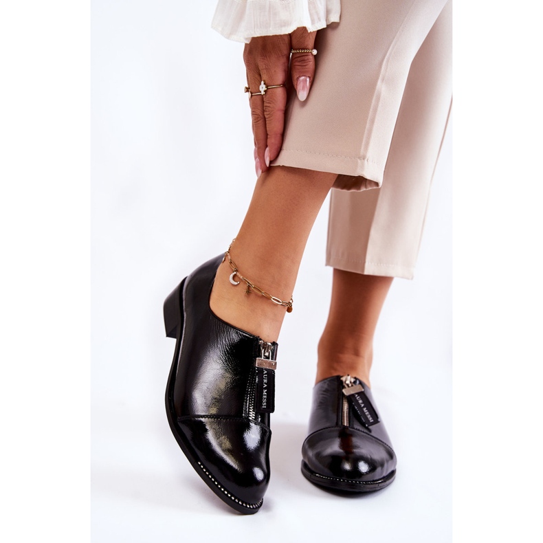 Zapatos de moda lacados Laura Messi 2532 Negro 1