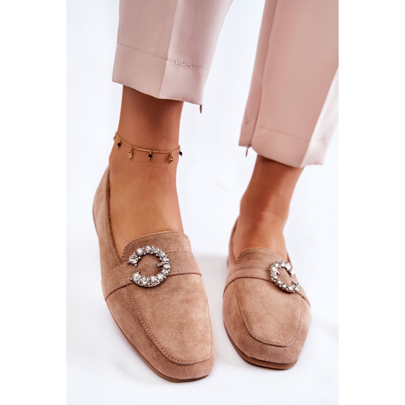 PS1 Mocasines clásicos de ante en beige oscuro de Halla 1