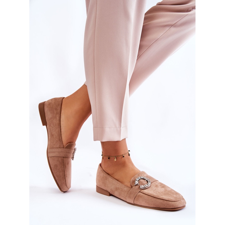 PS1 Mocasines clásicos de ante en beige oscuro de Halla 2