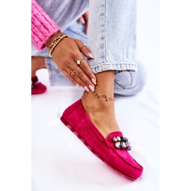 PS1 Mocasines de mujer en ante con adornos Janetta Fucsia rosado 6