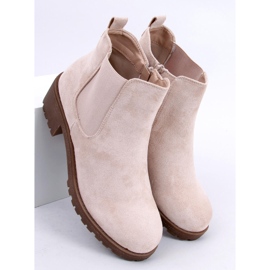 BM Botines Chelsea tacón bajo Laine Beige Ante 5