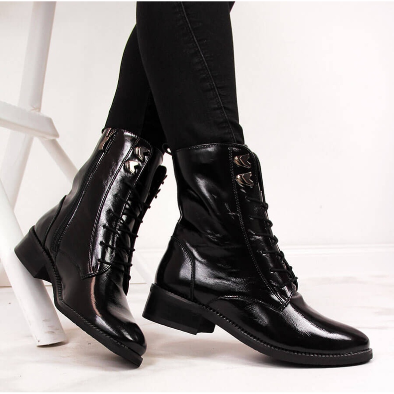 Botas de piel mujer Dolce Pietro negras negro 2