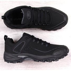 Zapatillas deportivas atletico impermeables de trekking para hombre negro 4