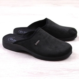 Pantuflas hombre cómodas Inblu negras negro 2