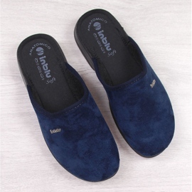Cómodas zapatillas de casa de hombre Inblu azul marino 4