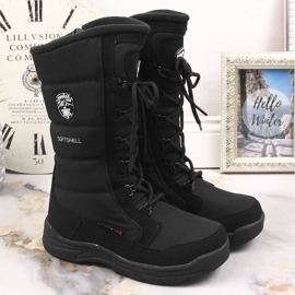 Botas de nieve altas impermeables para niños Black American Club negro 3